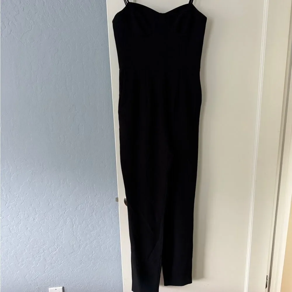 Haute Hippie Black BustierJumpsuit w/Pockets. Size 2 - Picture 2 of 13